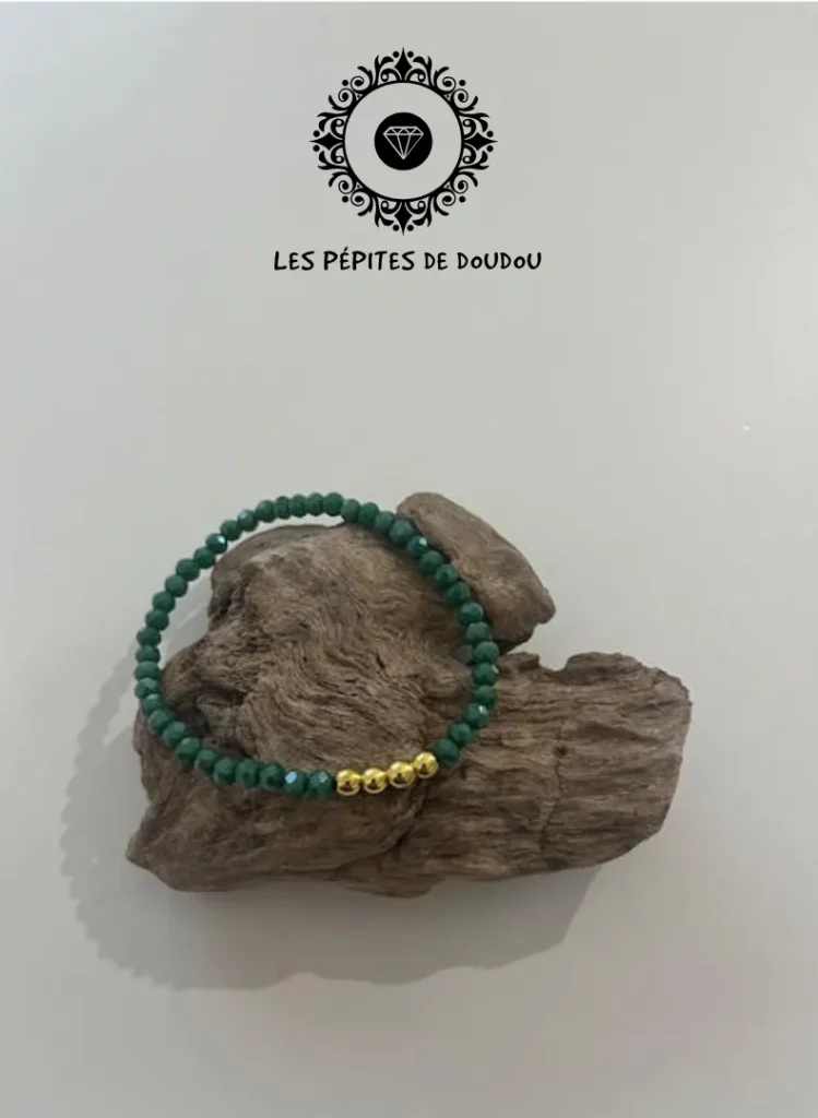 Bracelet reflets vert