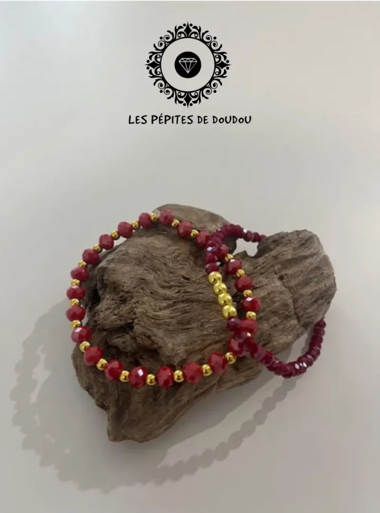 Bracelets ensemble rouge