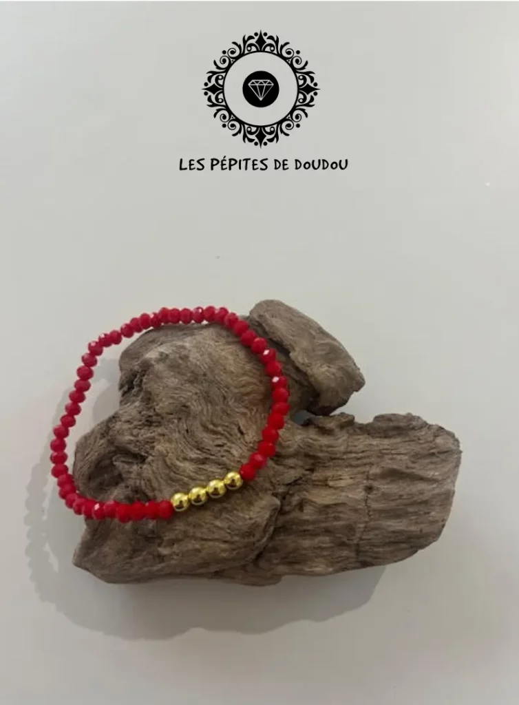 Bracelets reflets rouge