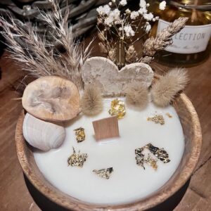 Bougie artisanale "BIO" au Monoï