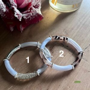 Bracelet Tube Acrylique - Choix Multiples