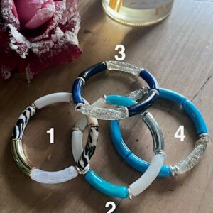 Bracelet Tube Acrylique - Choix Multiples