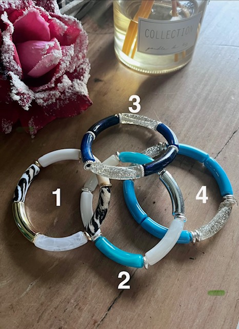 Bracelet Tube Acrylique - Choix Multiples