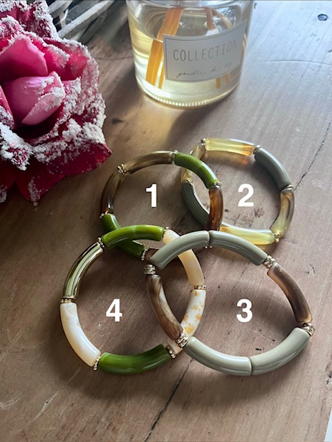 Bracelet Tube Acrylique - Choix Multiples