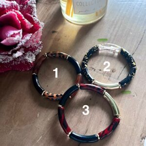 Bracelet Tube Acrylique - Choix Multiples