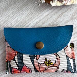 Porte monnaie Enveloppe - BLEU TULIPE