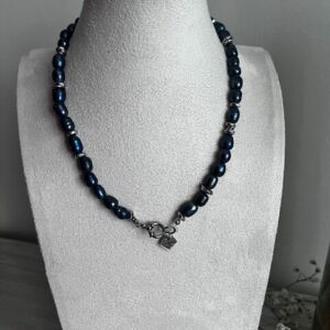 Collier OCÉAN - Perle d'eau douce BLEU