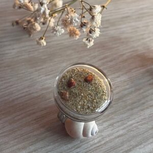 Bague "Bulle de Sable" Rond - Bijou artisanal en verre et sable naturel