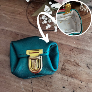 Porte Monnaie "Moné'Bulle" - VERT Métallisé