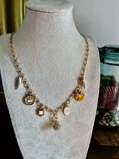Collier Charm's - Bulle de sérénité - BLANC