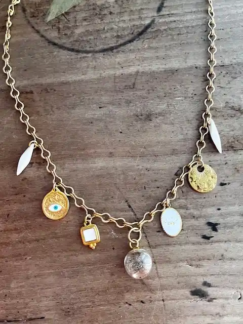 Collier Charm's - Bulle de sérénité - BLANC – Image 4