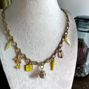 Collier Charm's - Bulle de sérénité - JAUNE