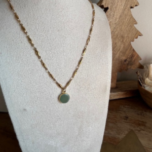 Collier AVENTURINE doré- Pierre naturelle & énergétique
