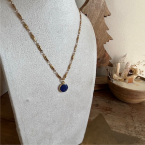 Collier LAPIS LAZULI doré - Pierre naturelle & énergétique