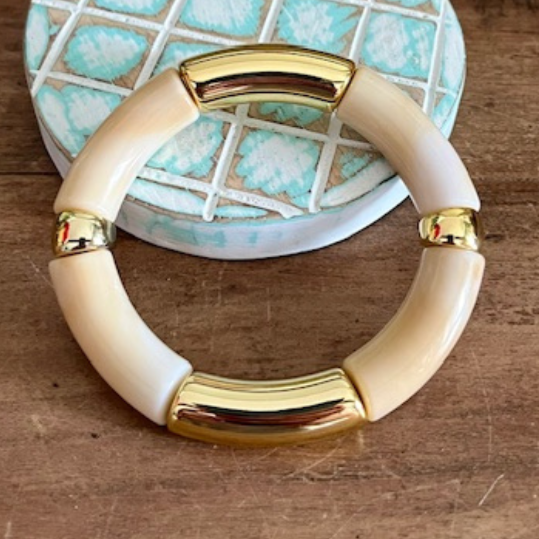 Bracelet POP - BEIGE Marbré brillant – Image 2