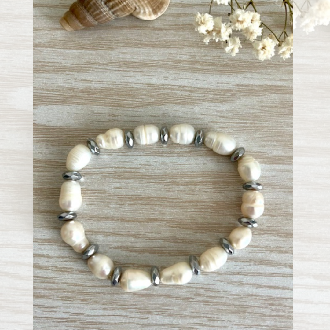 Parure ÉLÉGANCE - Perle d'eau douce blanche – Image 4