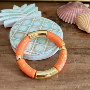 Bracelet POP - ORANGE Doré Mat