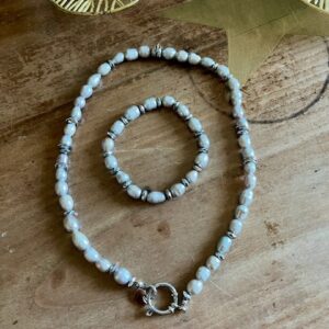 Parure ÉLÉGANCE - Perle d'eau douce Grise