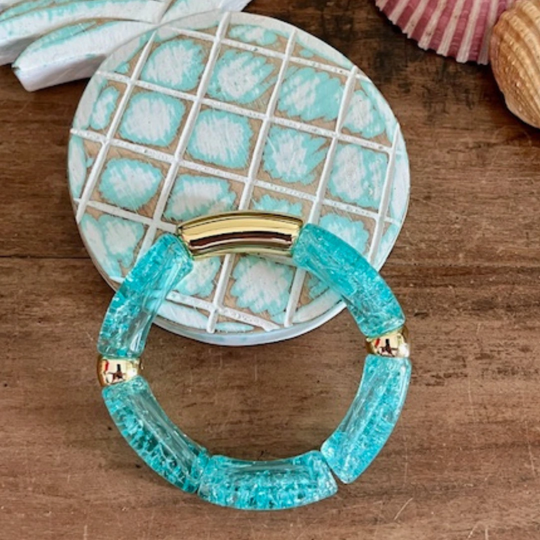 Bracelet POP - BLEU Craquelé