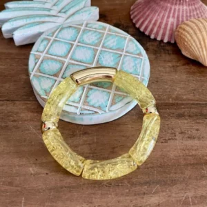 Bracelet POP - JAUNE Craquelé