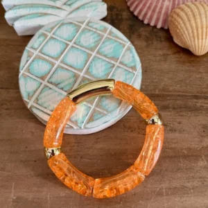 Bracelet POP - ORANGE Craquelé