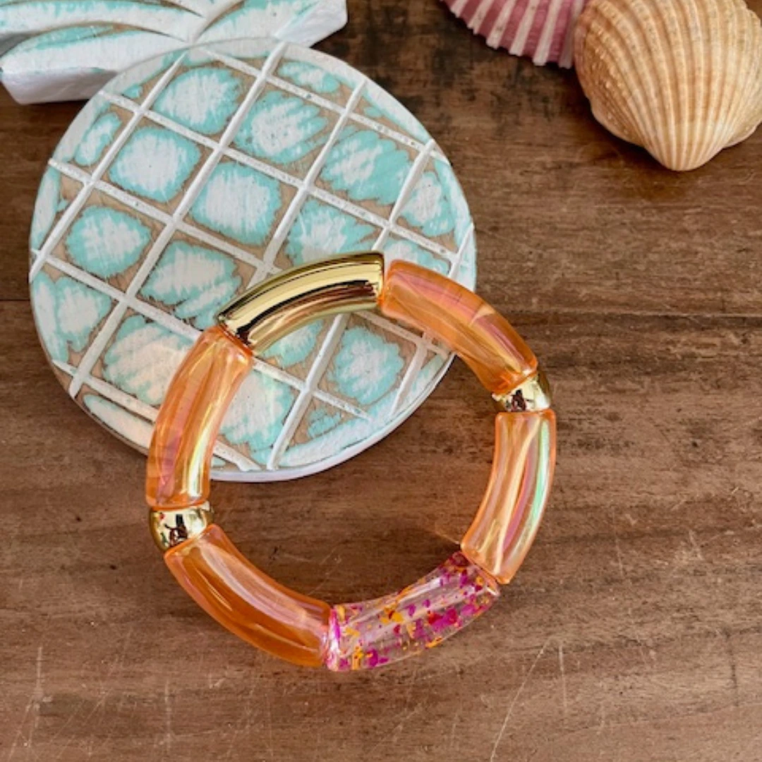Bracelet POP - ORANGE Nacré