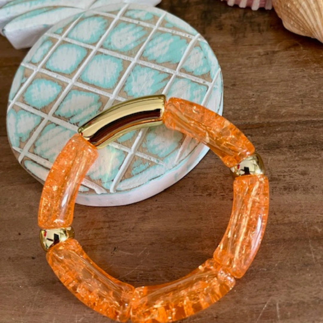 Bracelet POP - ORANGE Craquelé – Image 2